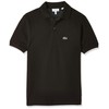 Lacoste Unisex-Child Short Sleeve Classic Pique Polo, Black, 4