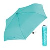 Waterfront BCSFA-3F53-UH-TB Folding Umbrella, Parasol, Rain Umbrella, Light Carbon, Turquoise/Blue,