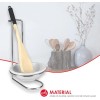 Home Basics Standing Spoon Rest with Ceramic Tray and Wooden