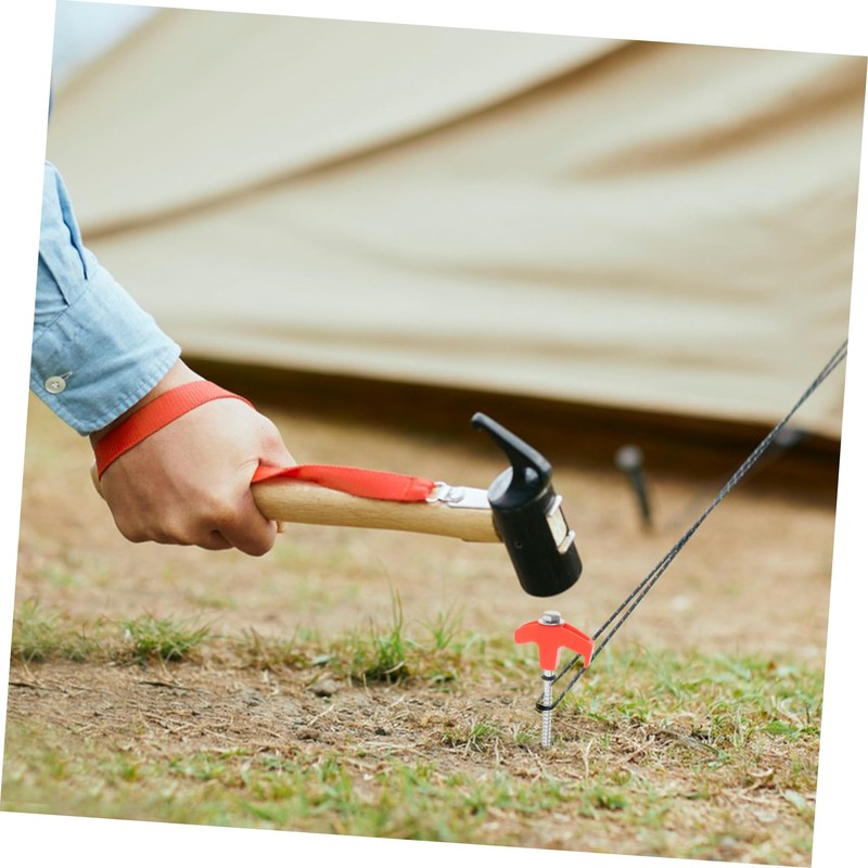 IWOWHERO Multi-use Tent Stakes 4pc Metal Ground Stakes Easy Insertion