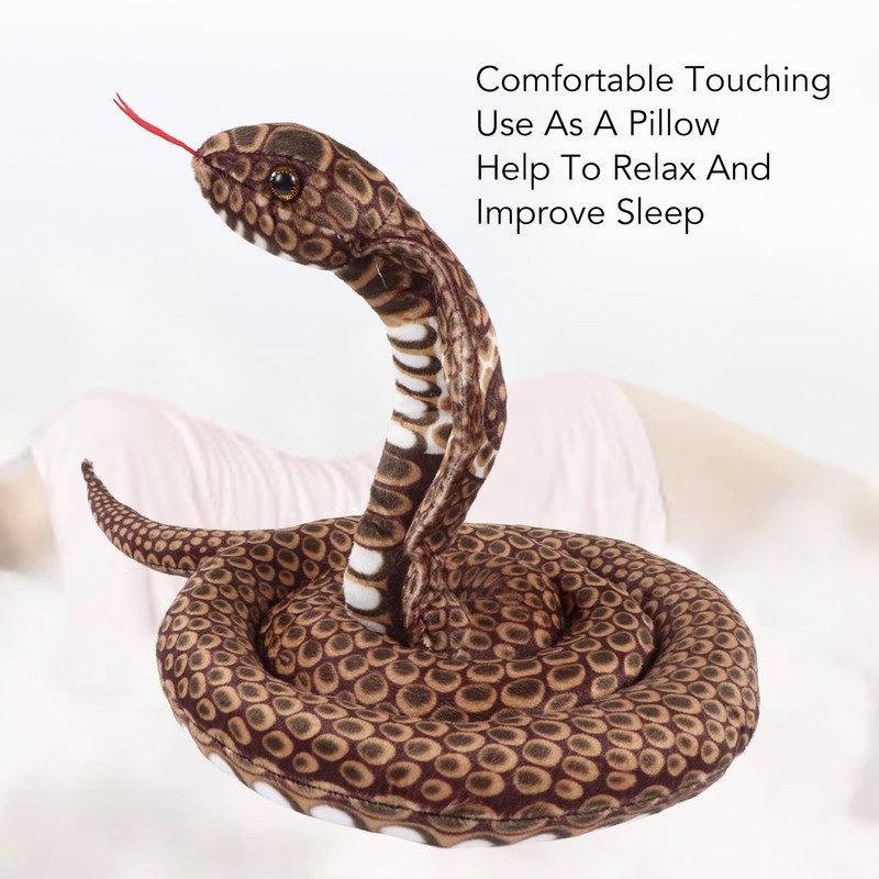Plush Snake Doll Soft Comfortable Sleeping Pillow Plush Stuffed Snake