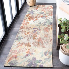 Safavieh Barbados Collection Runner Rug - 2'8" x 10'5", Beige & Red, Waterproof Washable Design, Non-Shedding & Easy Care, Indoor/Outdoor & Washable-Ideal for Patio, Backyard, Mudroom (BAR525B)