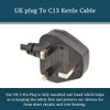 5m Kettle lead UK - Printer power cable - IEC