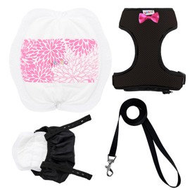 Yesito Adjustable Chicken Harness Diaper (5.4ft Leash) – Breathable & Washable Secure Training for Hens, Ducks & Chicks | Outdoor Walking & Discipline Solution,Black