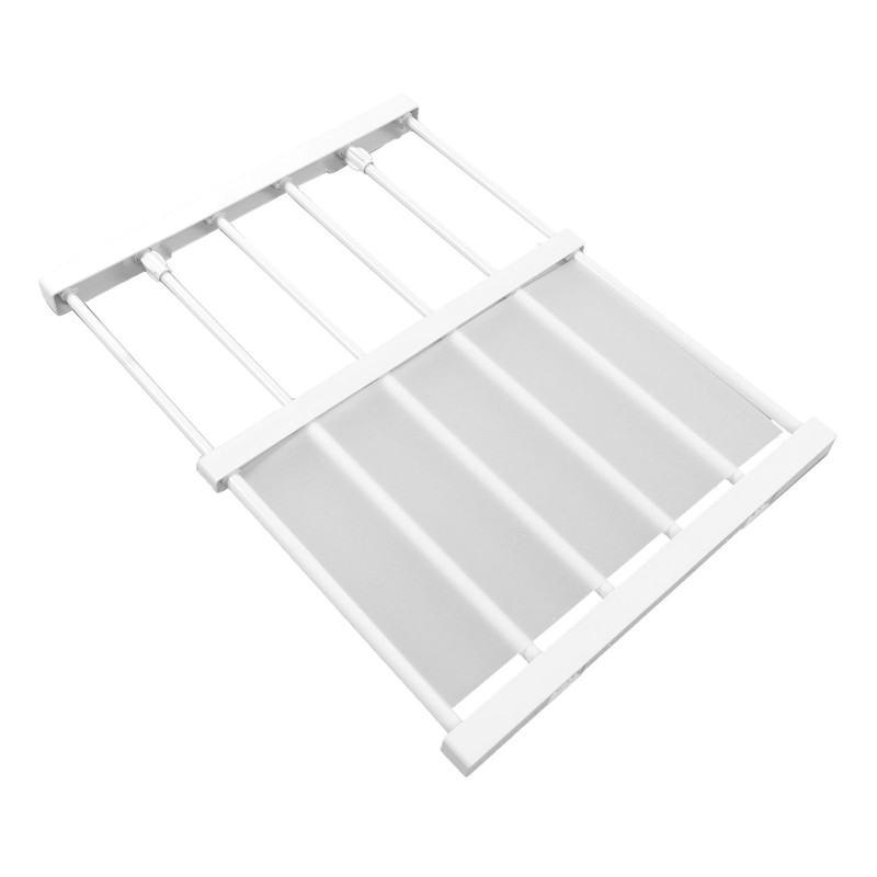 Tension Rod Shelf Adjustable Length Space Saving Nail Free Expandable