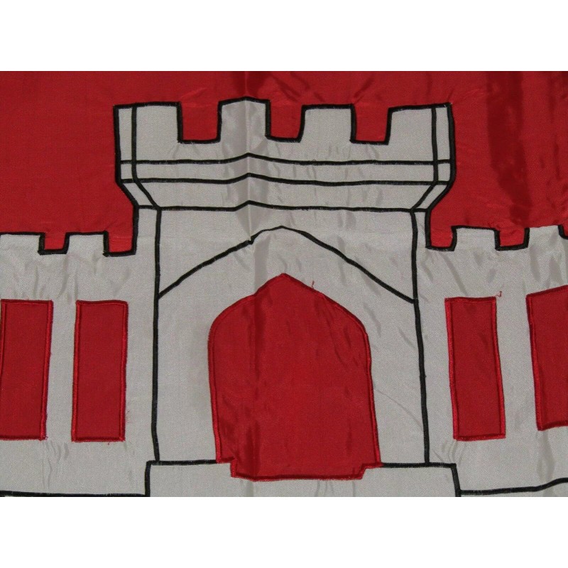 5x8 Embroidered Sewn Army Corps of Engineers Nylon Flag 5'x8'