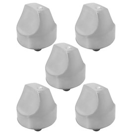 5Pcs LINGSEE-New for GE Cafe Range Burner Control Knob Replacement Part WB03X25889 for CGP650SET3SS, CGP650SET4SS, Replace LP16392, WB03X32194, 4920893,Stainless Steel
