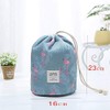 Makeup Bags for Women, Waterproof Round Travel Drawstring Make Up