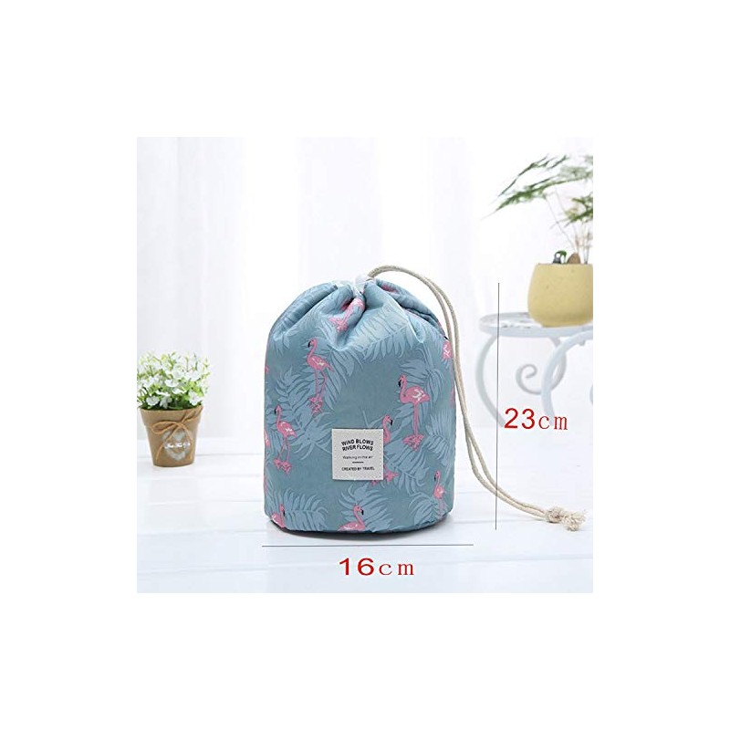 Makeup Bags for Women, Waterproof Round Travel Drawstring Make Up