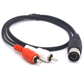 OpenII 7 Pin DIN to RCA Cable, 7-Pin MIDI Male Plug to 2 RCA Male Audio Adapter Cord for Bang Olufsen, Naim, Quad.Stereo Systems (50 cm)