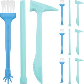 BESTonZON Dinosaur Digging Tools for Kids, Gem Dig Kit Archaeological Excavation Tool Kit Educational STEM Science Kits with Mini Hammer Chisel Brush