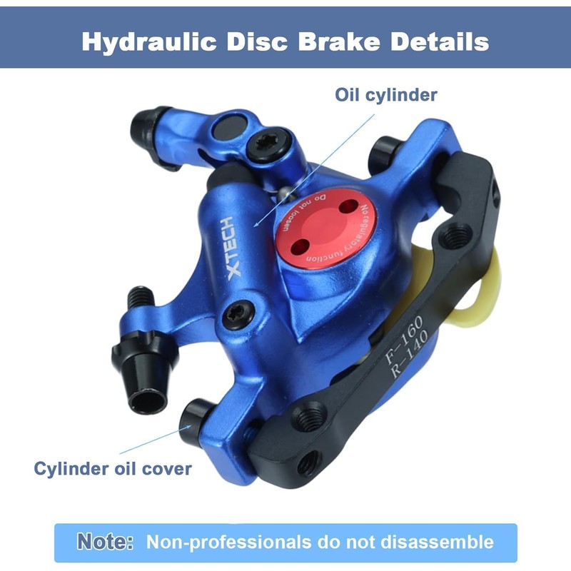 Mgoodoo MTB Hydraulic Disc Brake Set, Bicycle Disc Brake Sets