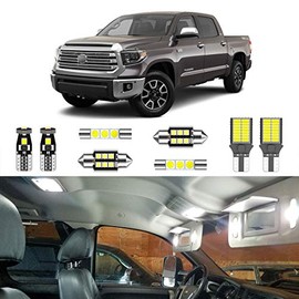 LIGHSTA 18PCS Super Bright White Interior LED Light Kit Package for 2007-2021 Toyota Tundra + Cargo Lights + License Plate Lights and Install Tool