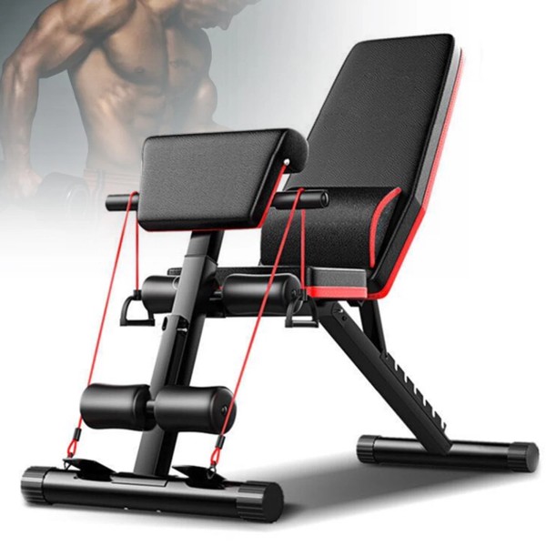 TBvechi Adjustable Weight Bench Incline Decline Foldable Full Body Workout