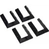 DeckoRail 2x4 Black Rail Brackets Set of 4 Connects Standard