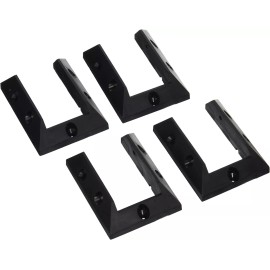 DeckoRail 2x4 Black Rail Brackets Set of 4 Connects Standard Rail to Post NEW