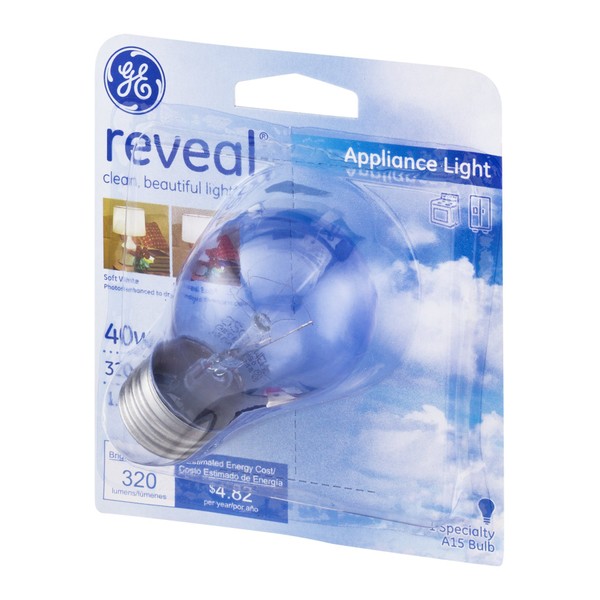 GE Lighting Reveal 31084 40-Watt Appliance A15 1CD Light Bulb, 1 Count (Pack of 1)