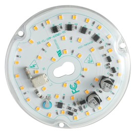 Ledytech 2-Pack 3.93'' LED Ceiling Fan Light Retrofit Kit, Ceiling Light Replacement Panel PCB 18W 3CCT 2200LM 120V CRI90 ETL Dimmable (2-Pack White 6000K)