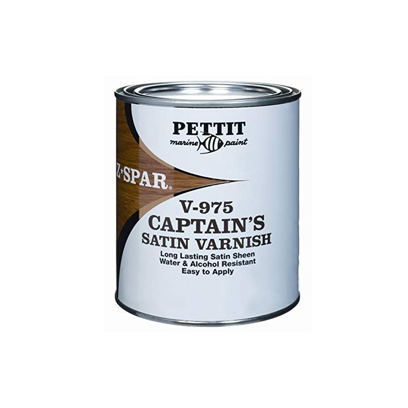 Pettit Paint Z-Spar Captains Satin Sheen Varnish V975, Quart