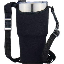 (Black, 30 oz) 20oz 30oz Tumbler Carrier Holder Water Bottle Handle Bag for yeti,rtic,Ozark Trail Tumbler and More Travel to-Go Cups Bottles