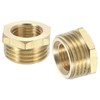 sourcing map 2Pcs G1/2 Male x G1/4 Female Brass Reducer