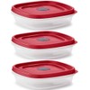 Utensilux Rubber maid Food Storage Containers Three Cup Food Storage