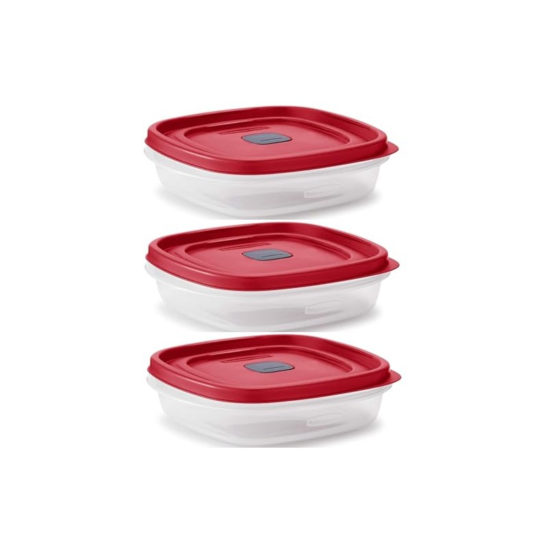 Utensilux Rubber maid Food Storage Containers Three Cup Food Storage