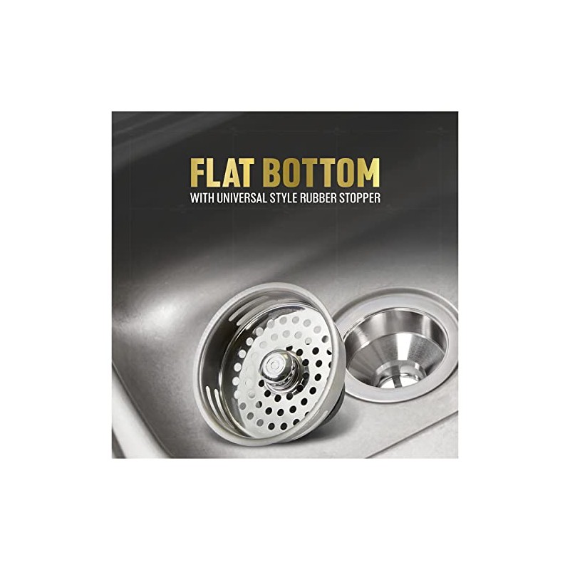 HIGHCRAFT 9843-2 Stainless Steel Kitchen Sink Strainer Basket Replacement for
