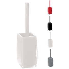 MSV Anzio Toilet Brush with Hygienic Container White