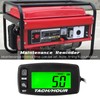 NInE-ROnG Self Powered Digital Tachometer Hour Meter,Inductive Maintenance Waterproof Backlit
