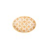 Tranquillo Floral Oval Stoneware Soap Dish with Yellow Print with