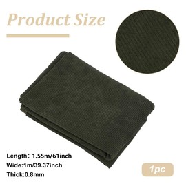 BENECREAT Corduroy Fabric, 39x61 Inch DIY Sewing Crafts Materials Corduroy Upholstery Fabric for Sewing Coat Shirt Dress Pants Costume Sofa DIY, Dark Olive Green