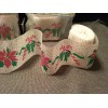 Dennison Vtg Dennison Christmas Poinsettia & Candy Cane Crepe Paper