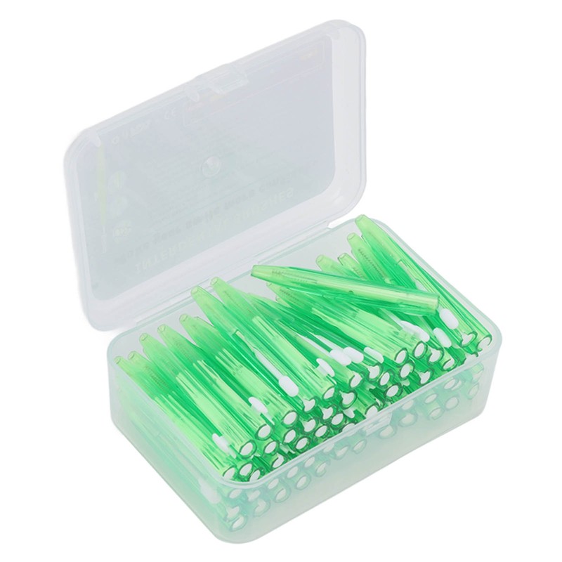60Pcs Interdental Brush Practical Slim Braces Cleaner with PP Handle