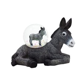 ES Glitter Ball Donkey Snow Globe Animal Animals Snow Globes