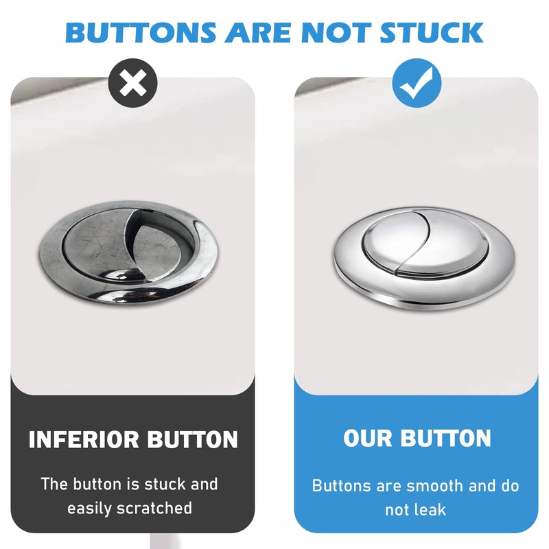 Toilet Push Button Flush Replacement, YTOOK Dual Toilet Flush Button