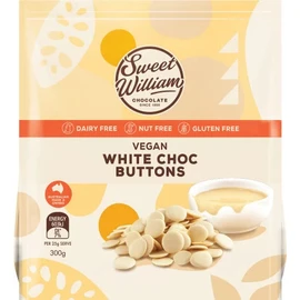 Sweet William Vegan White Choc Buttons 300g