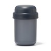 MUJI 84683855 Lunch Capsule with Topping Cup, Black, 11.8 fl