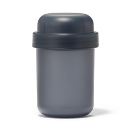 MUJI 84683855 Lunch Capsule with Topping Cup, Black, 11.8 fl oz (350 ml)