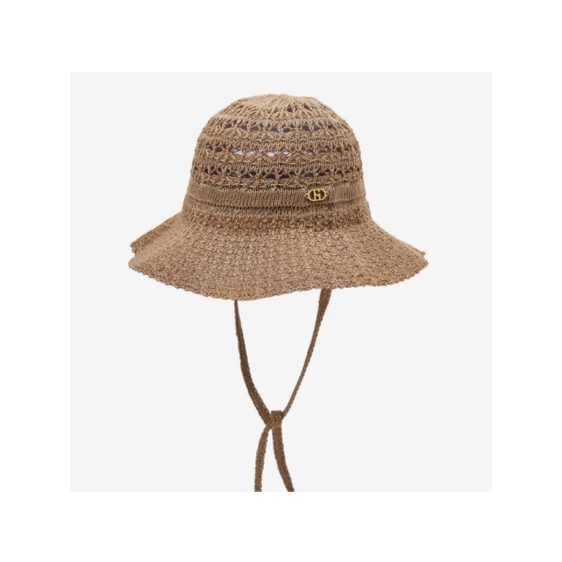 Hazzys (대구신세계)24SS베이지 짜임 면혼방 벙거지모자 HILG4E111I2 (Daegu Shinsegae) 24SS Beige
