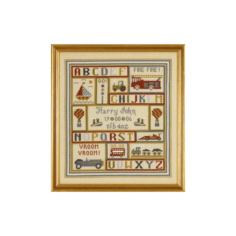 Historical Sampler Co. Get Set Go Birth Sampler Cross Stitch