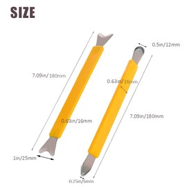 ChenShuo Sealant Finishing Tool Set,Stainless Steelhead Grout Residue Scraper,Caulk Finishing Tool for Corner Flat Surfaces, Durable Grout Smoother with ABS Handle, Seam Repair Kit
