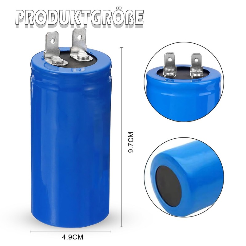Iruihoo CD60 Motor Capacitor 450µF 450V Capacitor 50/60Hz Starting Capacitor