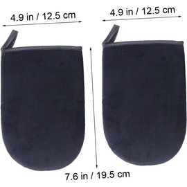 2 piezas Guantes Aplicadores para Autobronceado Pelusas de Negro Aplicación Uniforme para Natural Manchas