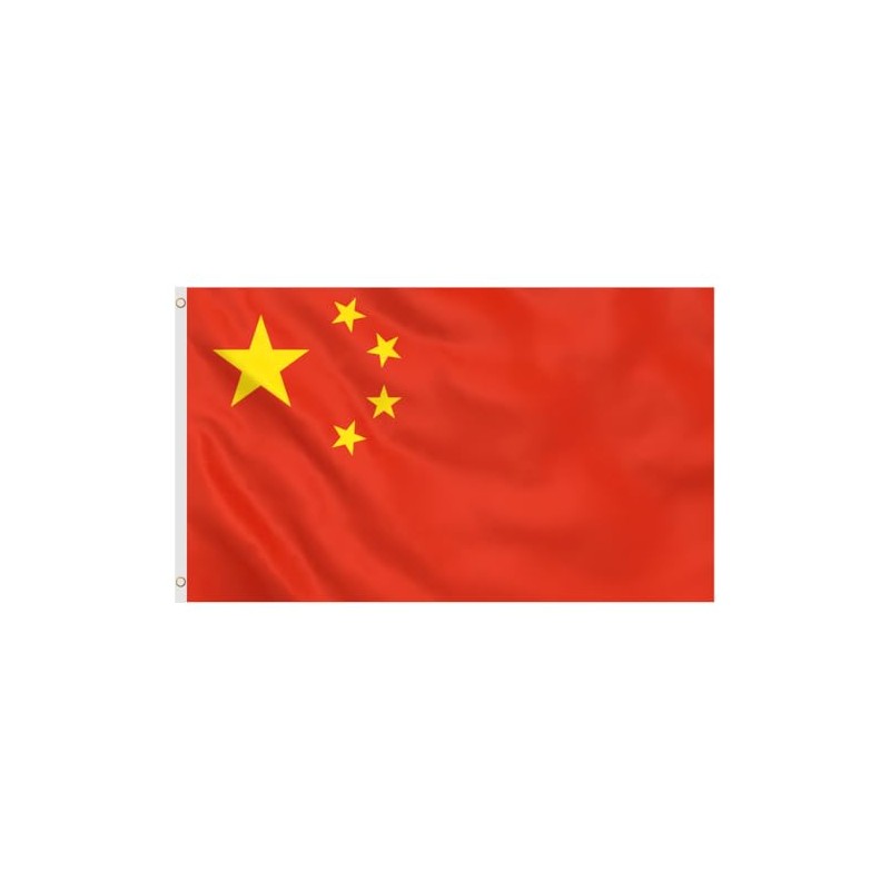 Second Ave China Flag 5ft X 3ft Large with Brass