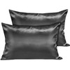 Moonlight Bedding Charcoal Satin Pillowcases 2 Pack – Soft &