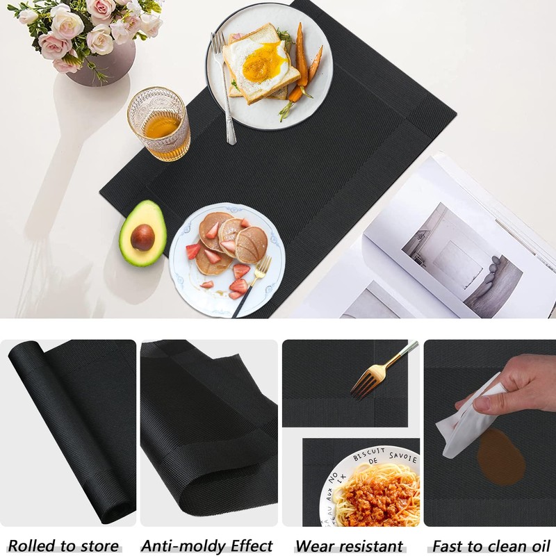 Homcomodar Table Place Mat Set of 6 with 180cm Table