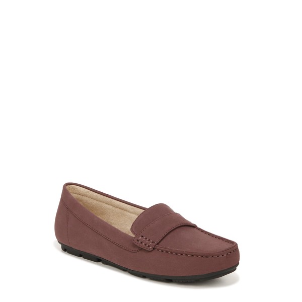 Naturalizer Soul Womens Seven Slip-On Moccasin Loafer Cabernet Sauvignon Red