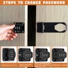 YOUNGSAY Pack of 2 Hasps with Combination Lock, 3-Digit Combination