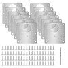 12 Pcs Stainless Steel Cupboard Hinges, Brackets, 96 Screws &